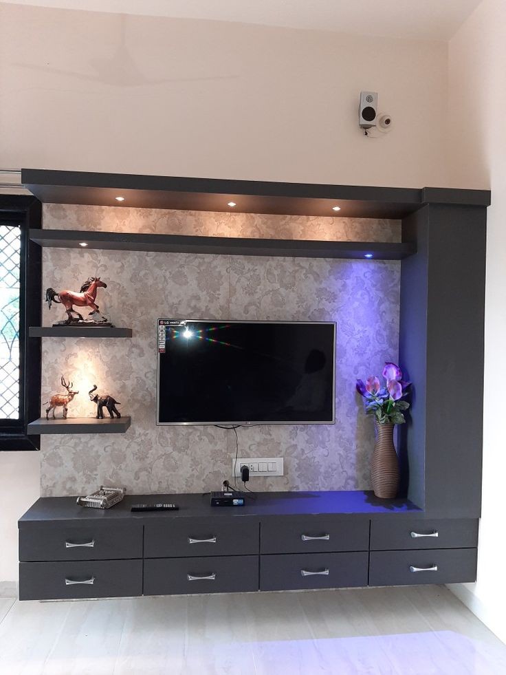 LED panel and TV unit custom furniture by carpenter Banda